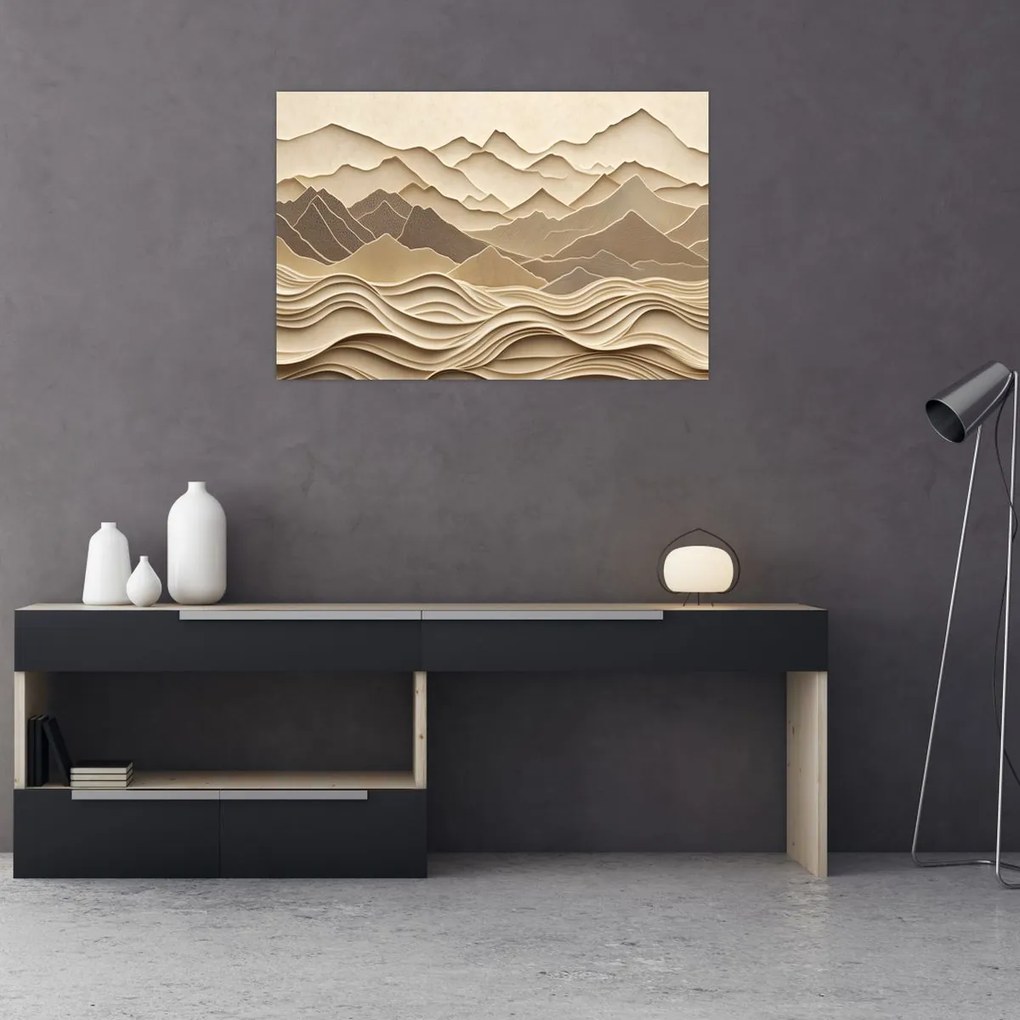 Tablou - Linii Montane 3D (90x60 cm)