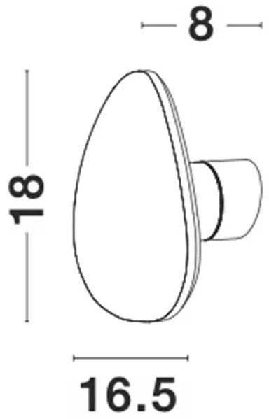 Aplica LED de perete design modern Cronus gips alb NVL-9084071