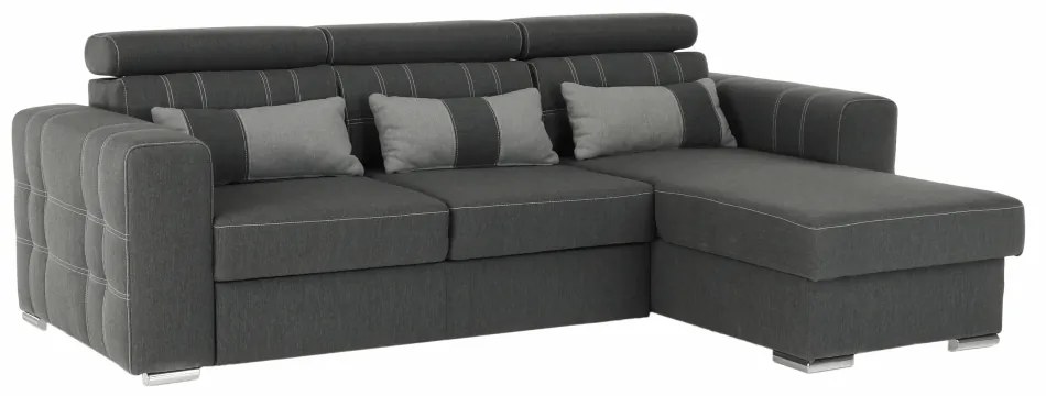 Coltar extensibil CHRIS gri inchis, 250/97/175 cm
