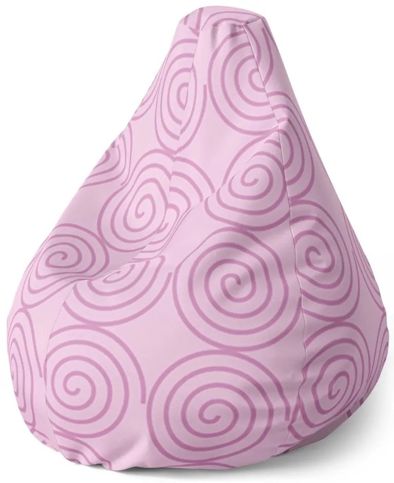 Sac de șezut Pear spirale roz, roz