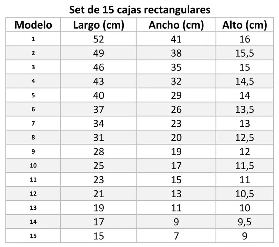Cutii de depozitare 15 buc. din carton cu capac Route – Casa Selección