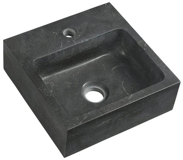 Chiuvetă mică pentru WC neagră din piatră 30x30 cm Blok – Sapho