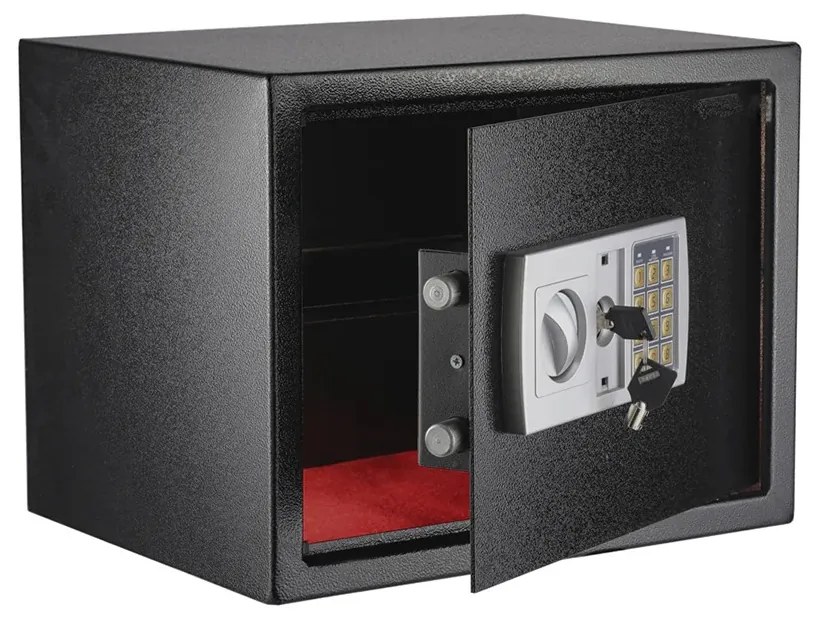 Seif digital, dimensiune mare, negru