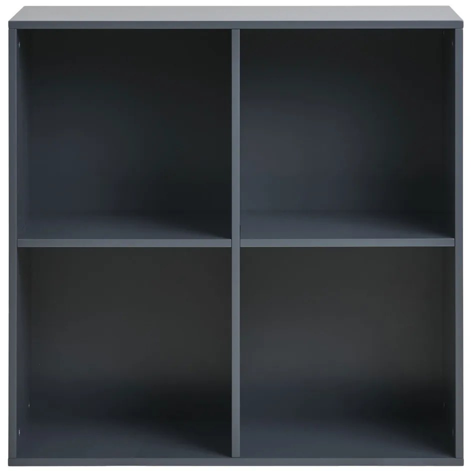 Raft de perete Horne, lemn vopsit, gri închis 69x30x69 cm