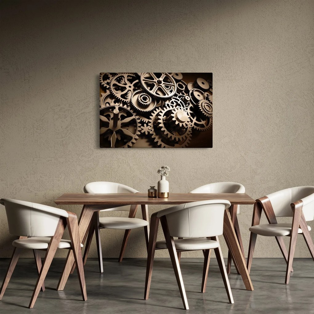 Tablou - Piese de ceas (90x60 cm)