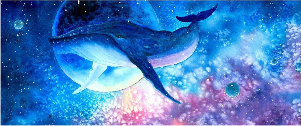Tablou - Balena spațială (120x50 cm)