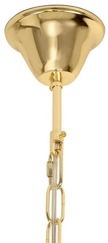 Lustra suspendata metal auriu si sticla CLARA 80