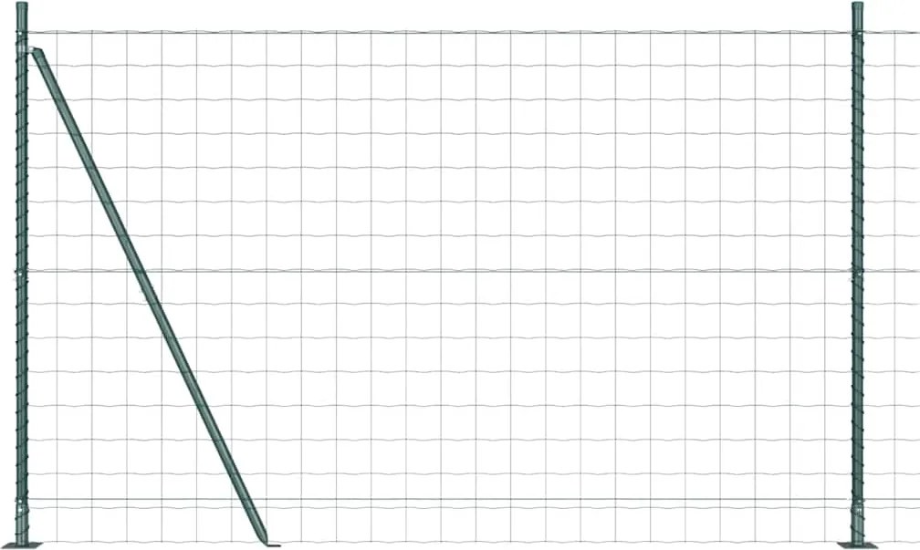 vidaXL Gard cu Stâlp Verde 1,2 x 25 m Oțel