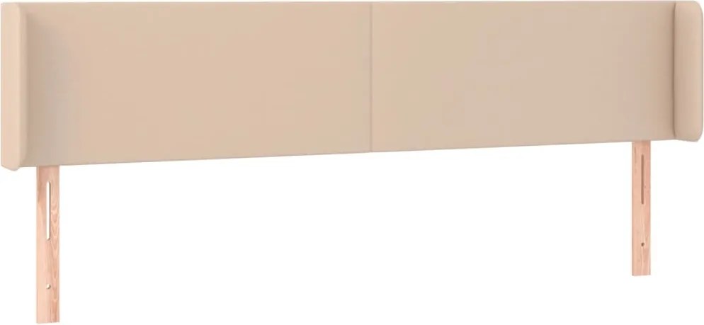 vidaXL Tăblie pat cu aripioare cappuccino 163x16x78/88 cm piele eco