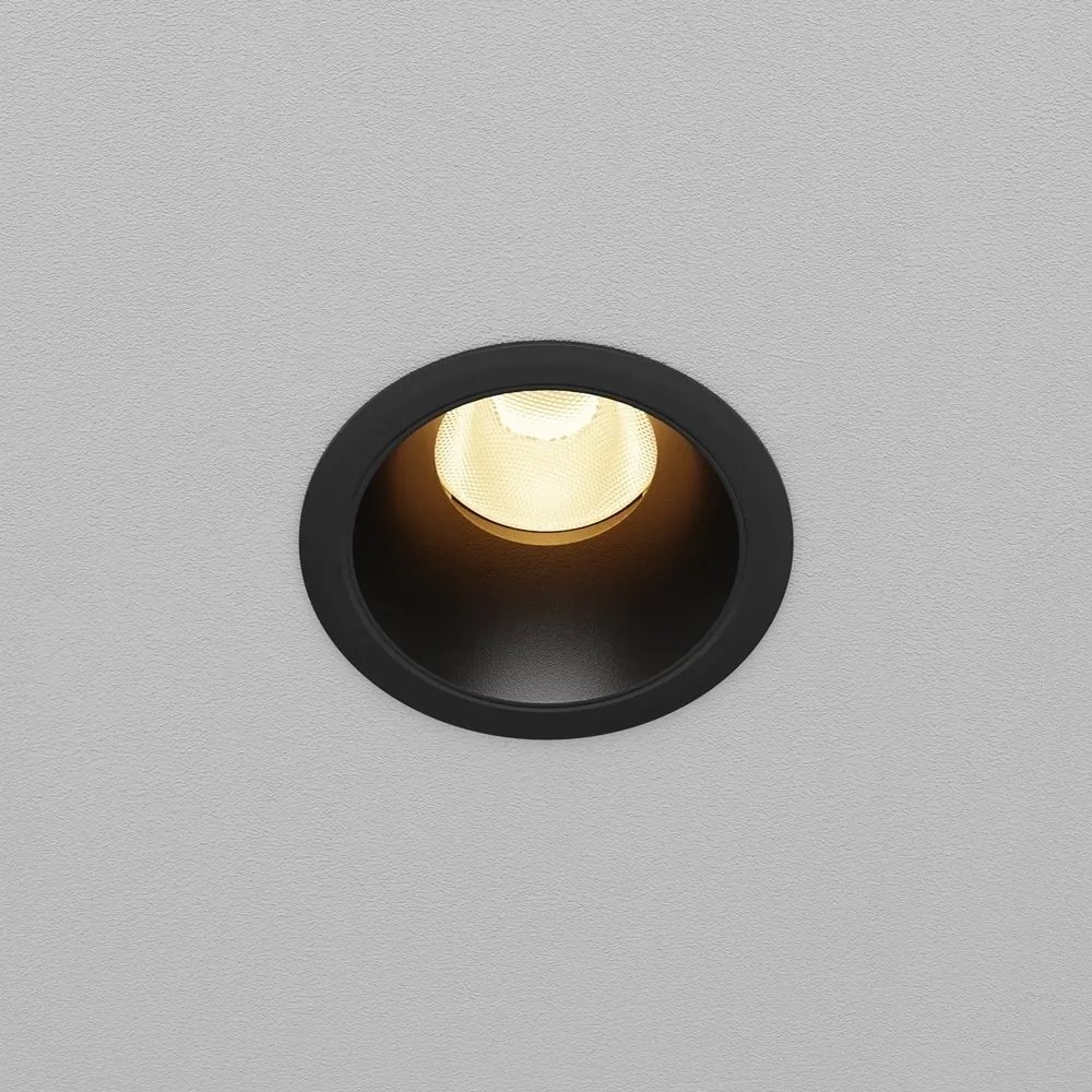 Spot incastrabil LED Dip negru 2700K 10W