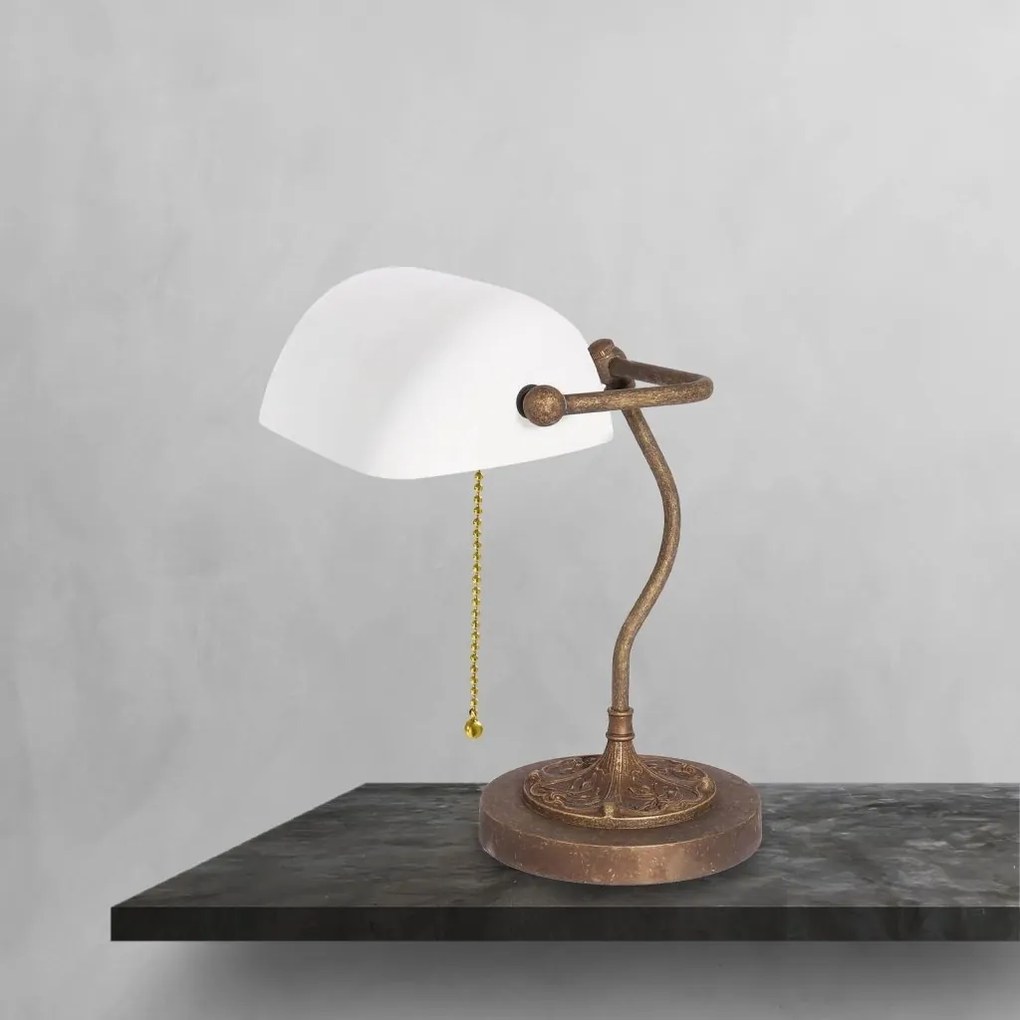 Lampa de birou din alama design clasic Banker