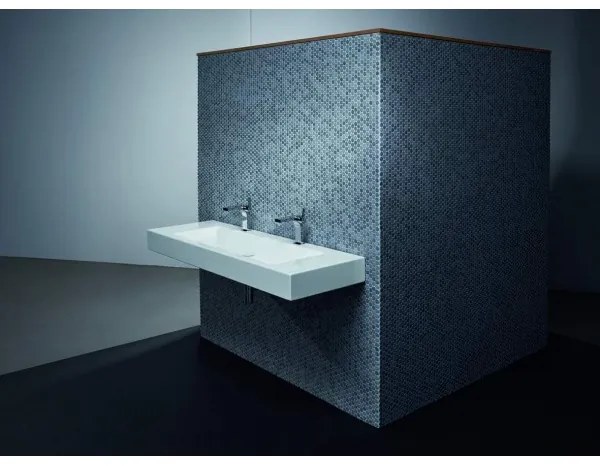 Lavoar dublu suspendat, Bette Aqua, 140x49.5cm, alb lucios, A052-000-HLW2