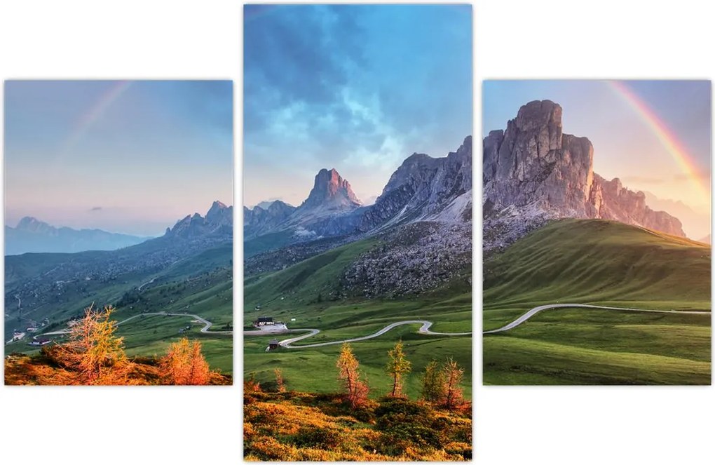 Tablou cu curcupeu deasupra stâncilor (90x60 cm)