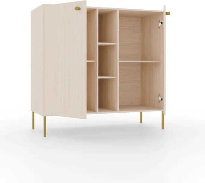 Comodă cu diua usi, 100x41x95, Tili System, ADRK Furniture (Culoare: Eucalipt / Eucalipt)