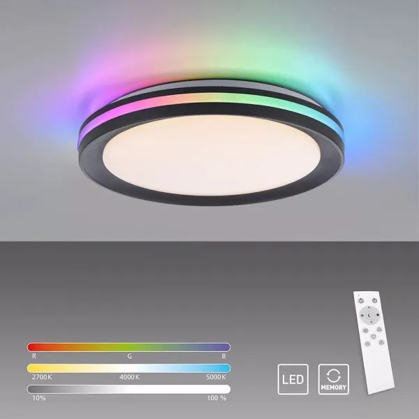 Plafonieră LED RGBW dimabilă JUST LIGHT. 7509018 GANGES LED/24W/230V + telecomandă