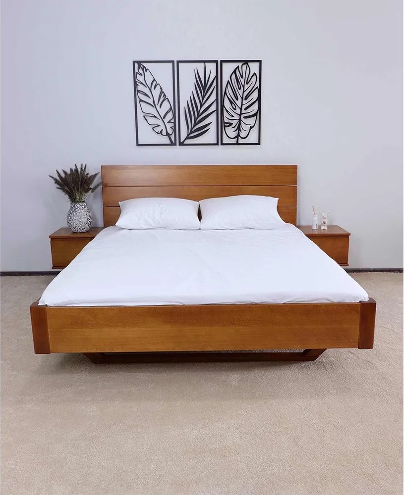 Pat lemn masiv Antico Madrid Fag Personalizabil - 200x200, Fara noptiera