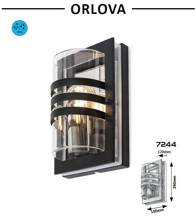 Aplica pentru iluminat exterior design modern IP44 Orlova negru