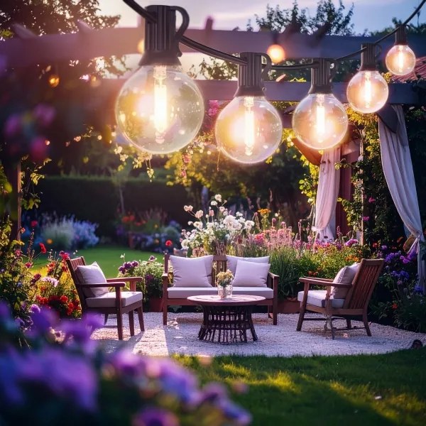 Brilagi - Ghirlandă LED decorativă pentru exterior GIRLANDA 18xE12 13m neagră IP44 alb cald
