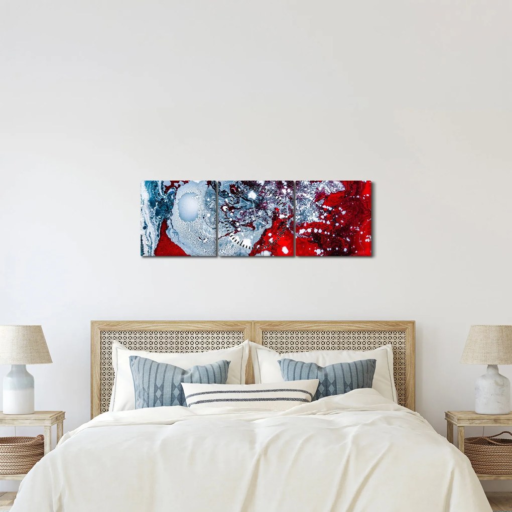 Tablou abstract (cu ceas) (90x30 cm)