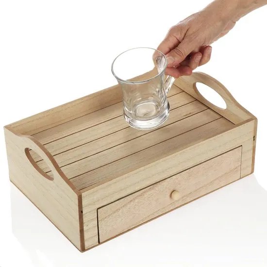 Tava de servit cu sertar pentru ceai TEABOX 30x20 cm