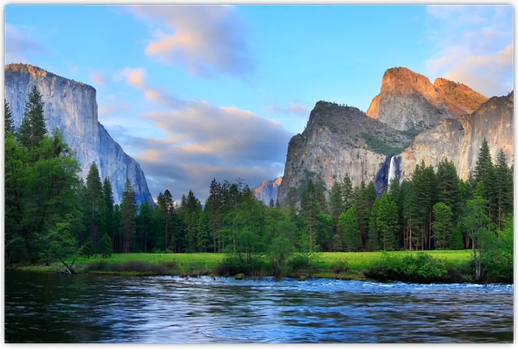 Tablou cu peisaj montan sălbatic (90x60 cm)