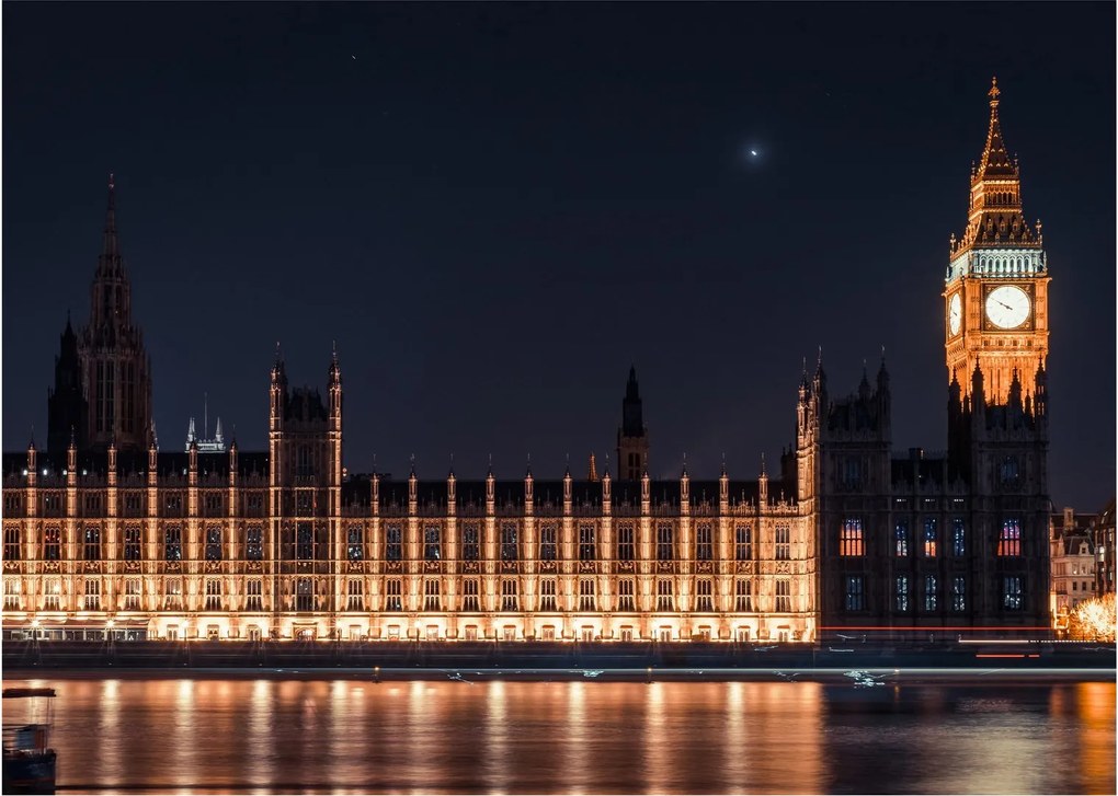 Tablou pe sticlă cu Big Ben din Londra (70x50 cm)