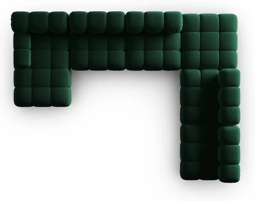 Canapea verde cu tapițerie din catifea 379 cm Bellis – Micadoni Home