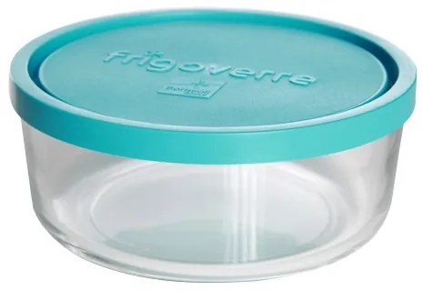 Caserola din sticla, capac din plastic, 1.25 Litri, Rotund