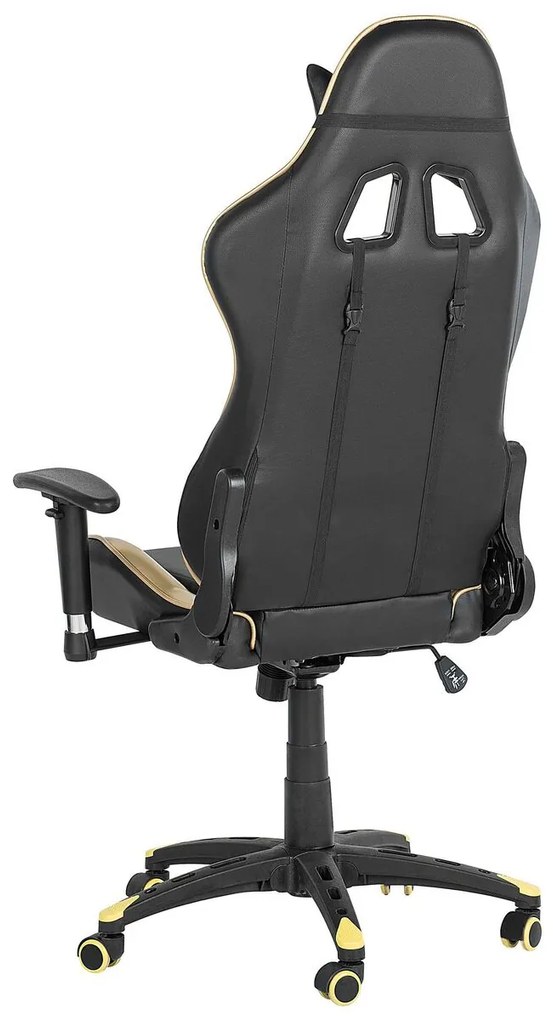 Scaun de birou Kite (negru + auriu). 1011253
