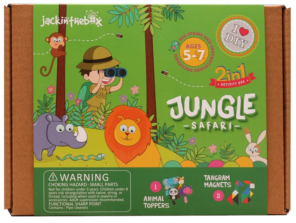 KIT CREATIE 2-IN-1 SAFARI IN JUNGLA - JACK IN THE BOX (JK10021)