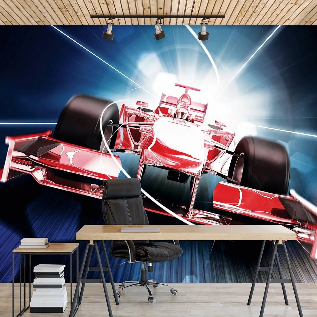 Fototapet - Formula 1 roșie 3D F1 (254x184 cm)