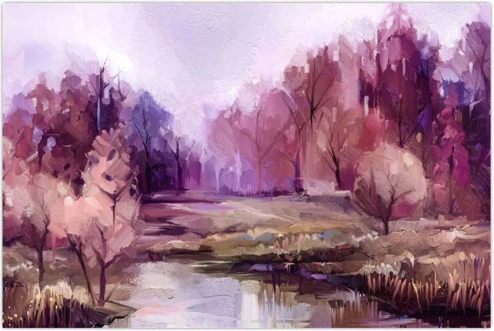 Tablou - Peisaj de toamnă - pictură (90x60 cm)