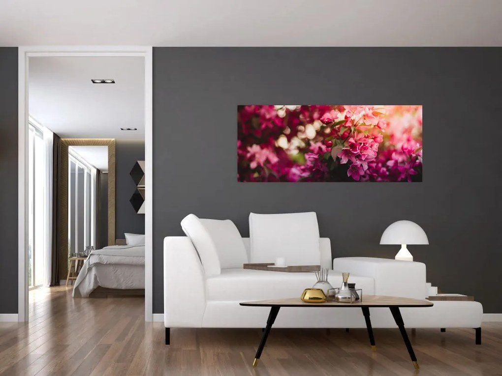 Tablou cu florile tufișului înflorit (120x50 cm)