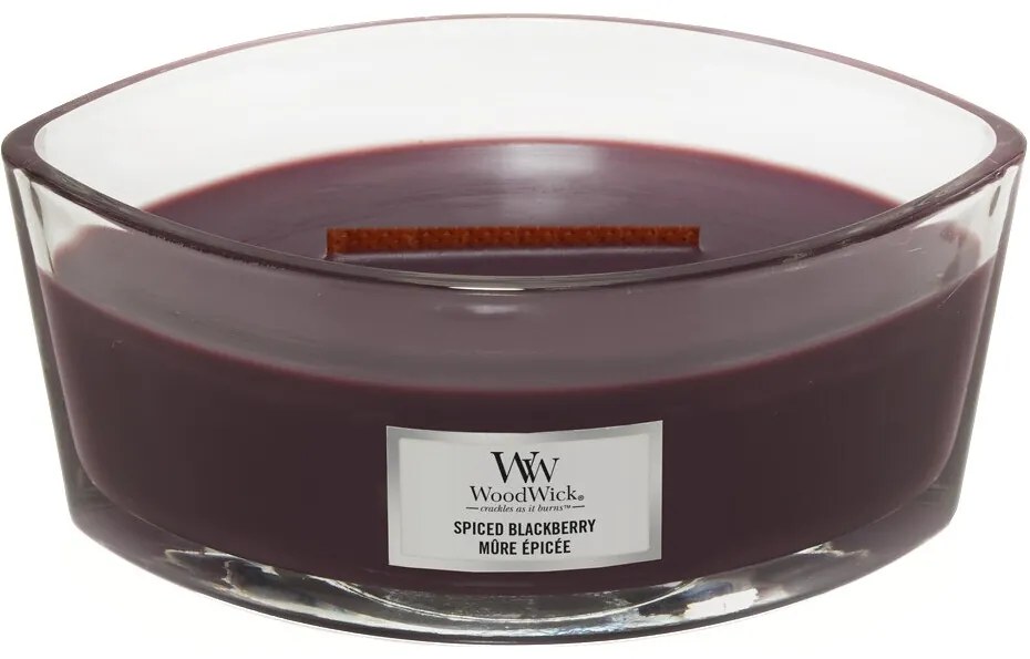 Lumânare parfumată WoodWick Spiced Blackberry, 453g