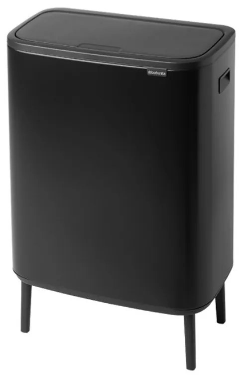 Cos pentru gunoi Brabantia Bo Touch Hi 1001260, 60 L, Inaltat, Deschidere lina si silentioasa, Negru mat