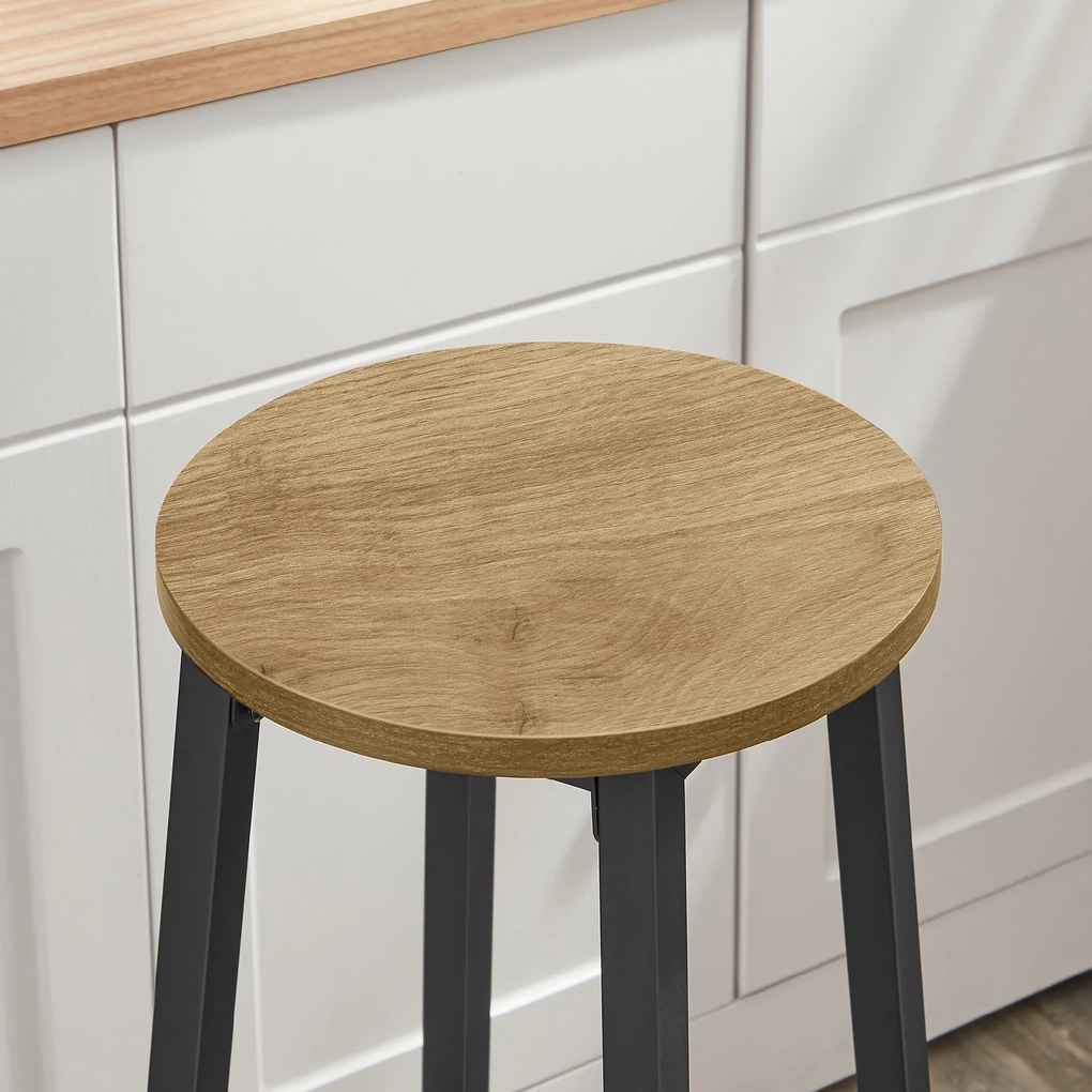 Scaun de bar TAYLOR ARTISAN cu picioare negre