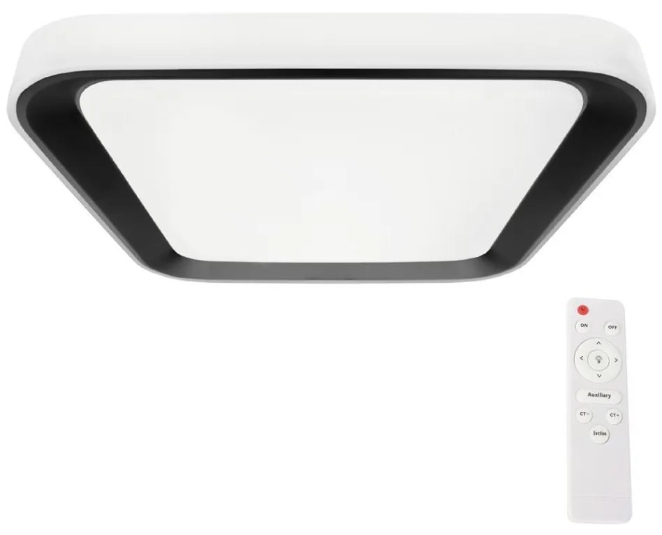 Plafonieră LED dimabilă QUADRO LED/38W/230V 3000-6000K albă/neagră + telecomandă