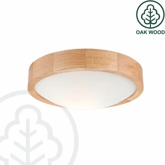Brilagi-LED RGBW Plafonieră reglabilă CARVALHO SLIM, 1xE27/9W/230V, Wi-Fi, stejar natural, diametru 27 cm