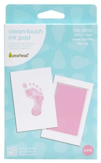 Kit amprenta cu cerneala pentru piciorus - Pearhead - roz