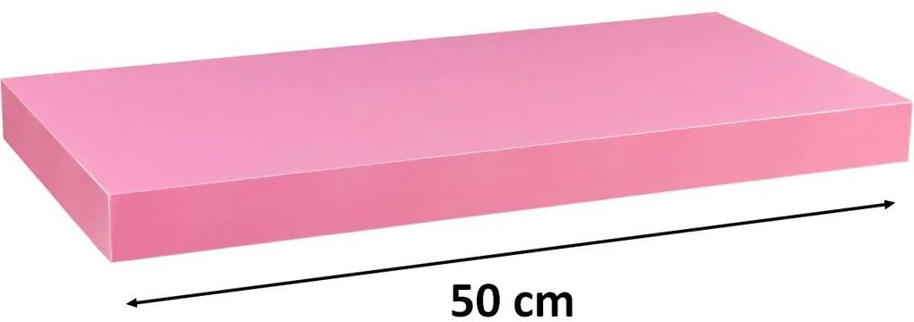 Raft de perete Stilista Volato, 50 cm, roz