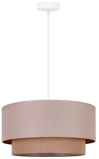 Lustră pe cablu Duolla BOHO 1xE27/15W/230V d. 45 cm bej/maro