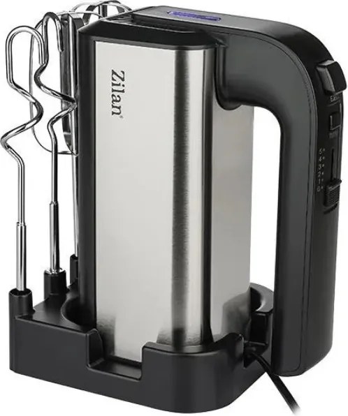 Mixer de mana Zilan ZLN2938 - 500W, 5 viteze + Turbo, inox