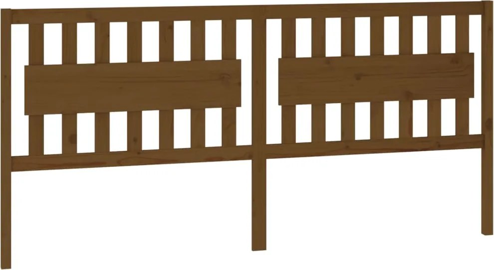 vidaXL Tăblie de pat, maro miere, 205,5x4x100 cm, lemn masiv de pin