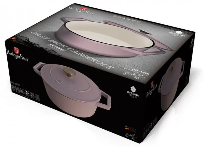 Oala cu capac 24 cm din fonta Strong Mold Seria Berlinger Haus BH 1998