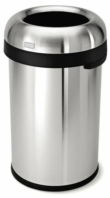 Coș rotund deschis 80 l, oțel mat, oțel inoxidabil