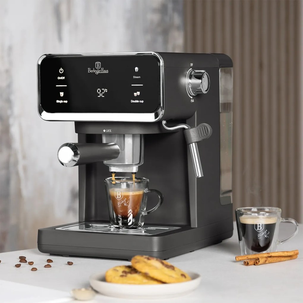 Espressor digital 3 in 1 Anthracite Berlinger Haus BH/9852