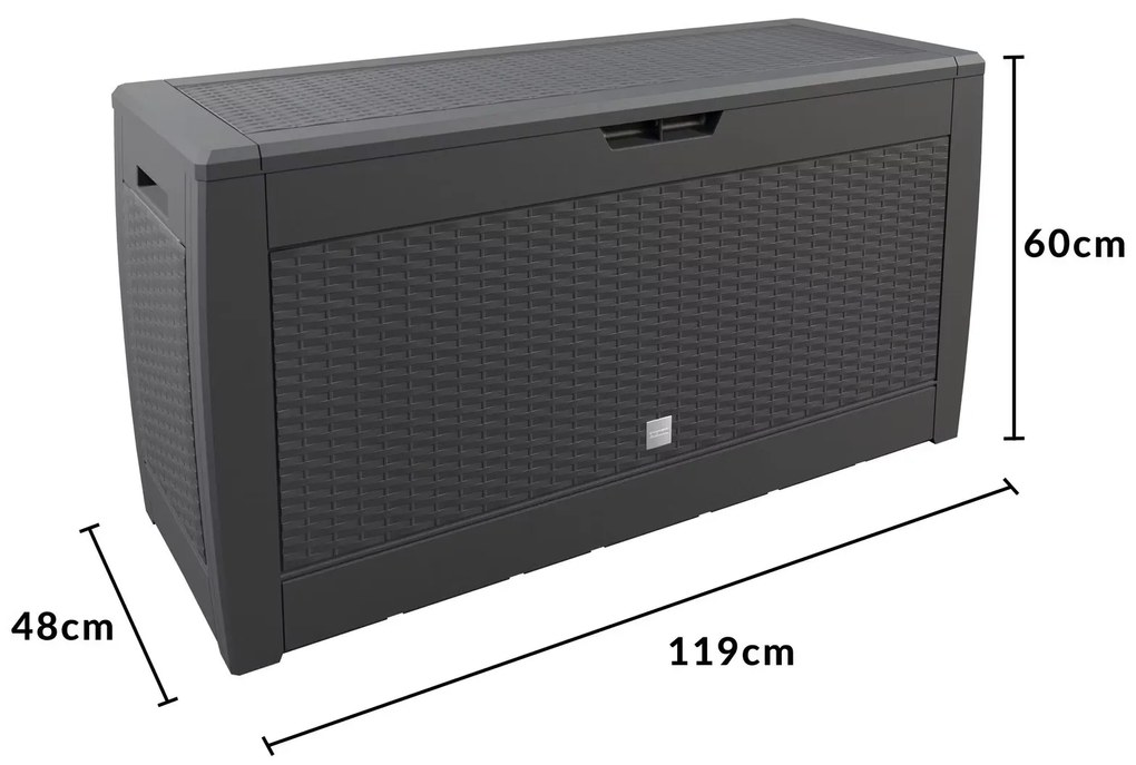 Deuba Cutie depozitare 119cm x 48cm x 60cm - antracit
