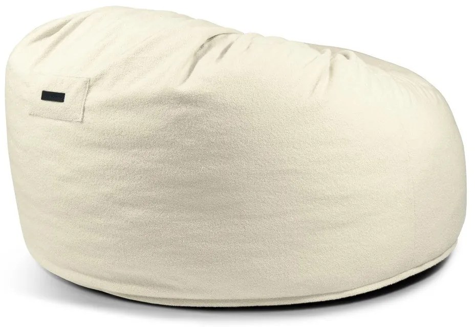 Fotoliu bean bag maro cu tapițerie din țesătură bouclé Om 135 – SLOWDOWN