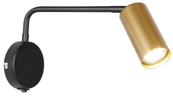 Lampă de perete TINA 1xGU10/15W/230V neagră/aurie