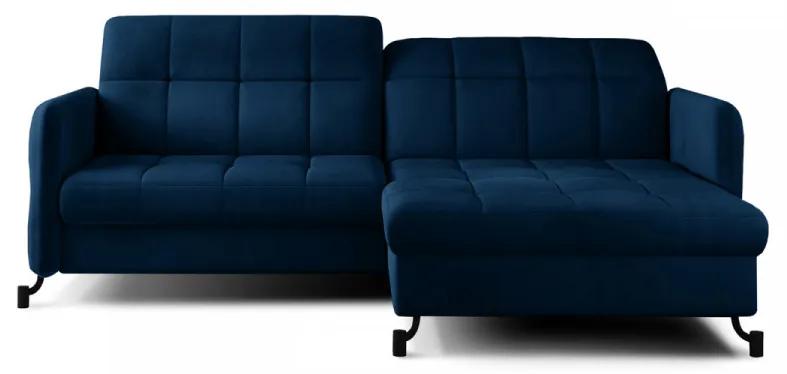 Canapea extensibila cu spatiu pentru depozitare, 225x105x160 cm, Lorelle R02, Eltap (Culoare: Negru / Matt Velvet 99)